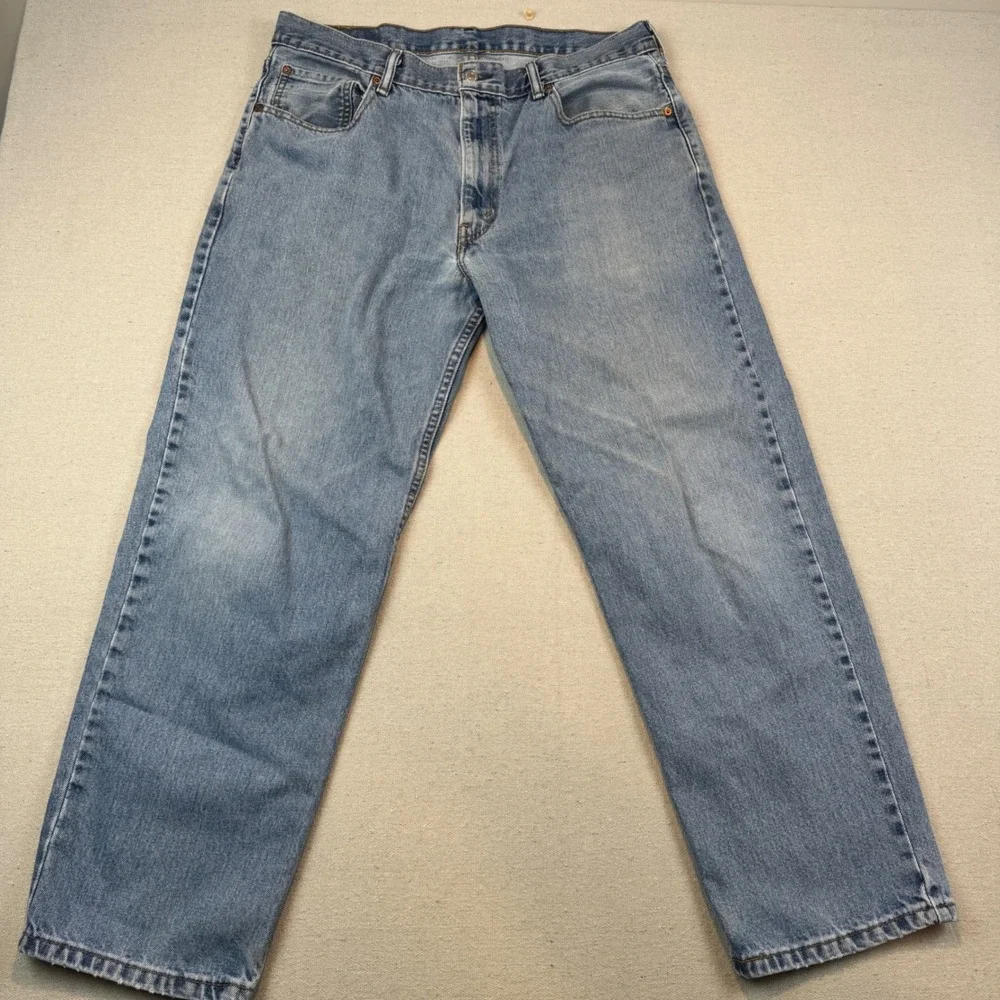 Levis 36x30 550 Relaxed Fit Jeans Mens Light Blue Denim Tapered Leg